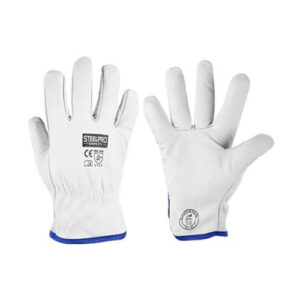 GUANTE DE CUERO PUÑO CORTO BLANCO STEELPRO SAFETY