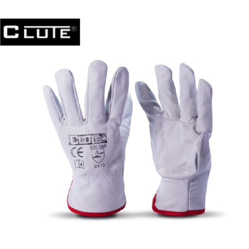 GUANTE DE CUERO PUÑO CORTO BLANCO CLUTE
