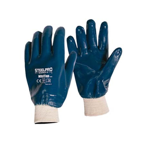 GUANTE DE NITRILO LISO PUÑO CERRADO STEELPRO SAFETY